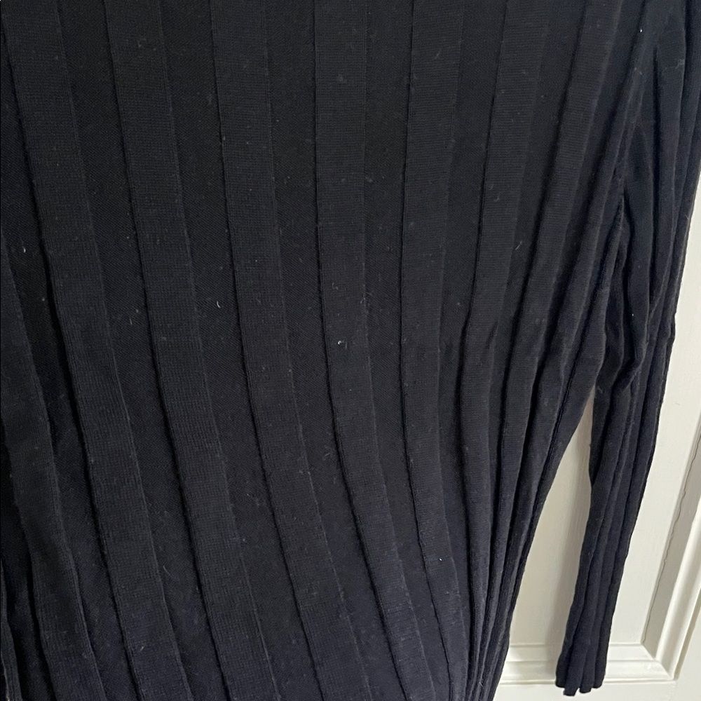 Talbots Black Ribbed Sweater - Picture 4 of 7